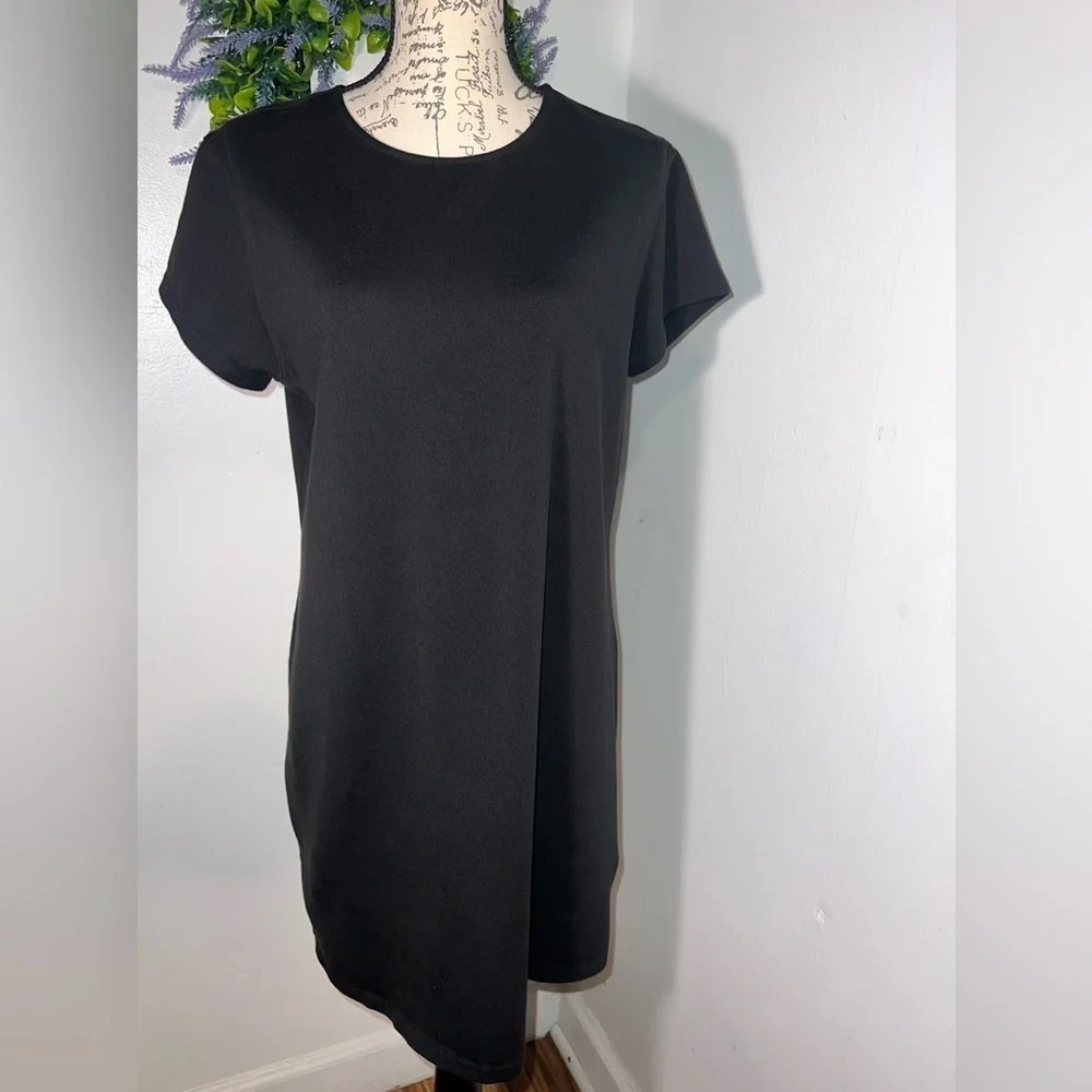 Sahalie, PL, short sleeve,microfiber/scuba knit,‎ short sleeve, round neck mini
